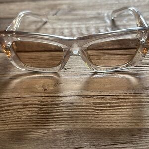 Prada Women's Clear Tan Sunglasses